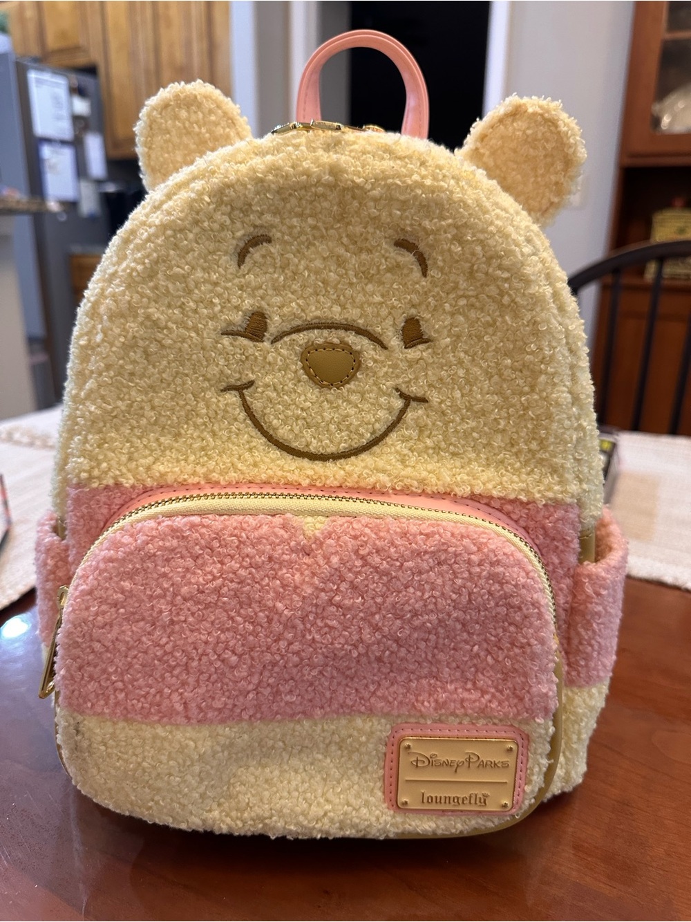 Loungefly Pastel Pink & Cream Sherpa Mini Backpack